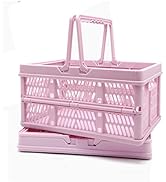 ZHJINGYU crates for storage,plastic baskets for organizing,collapsible shopping basket,foldable c...