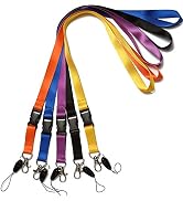 YOUOWO 5 Pack Office Neck Lanyards Detachable Buckle Enhanced Model Hook breakaway Strap lanyard ...