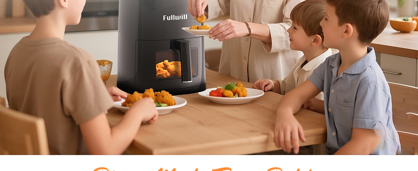 The convenient viewing window ensures you perfectly crispy results every time.