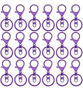 30Pcs Lobster Claw Clasps Keychain for Jewelry Making,Metal Lobster Clasp Swivel Trigger Clips wi...