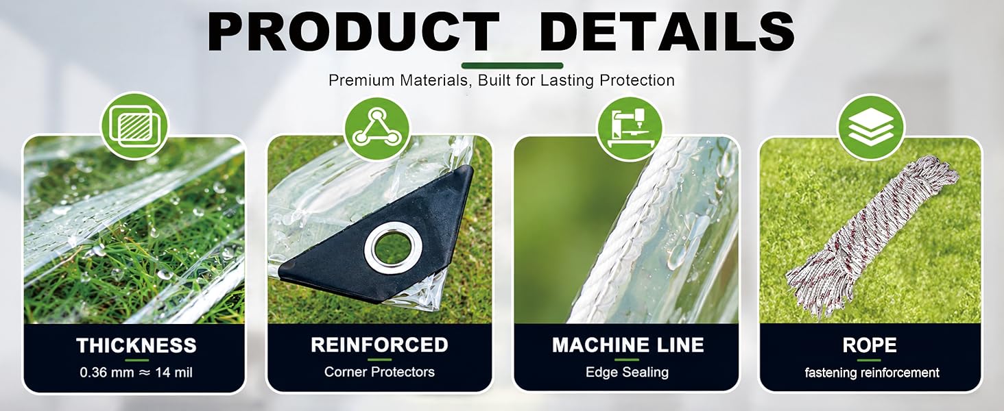 Clear Tarp with Grommets
