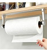 Gewtur Paper Towel Holder Under Cabinet, Aluminum Alloy Kitchen Towel Holders, Self Adhesive Pape...
