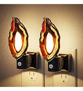 JandCase Night Lights Plug into Wall: Agate Night Light, Dimmable Night Light Aesthetic Crystal, ...