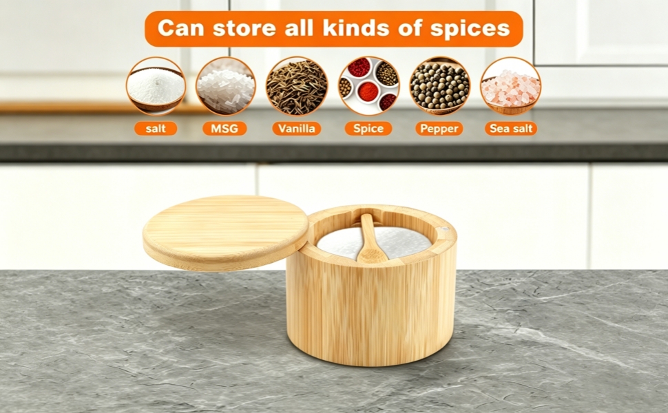 Bamboo Salt Container