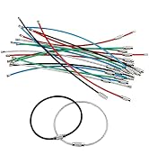 Uniclife 4 Inch/ 6 Inch Wire Keychain Cable Large Stainless Steel Key Ring Loop Holder for Luggag...