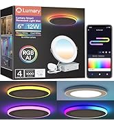Lumary RGBAI Smart Recessed Lighting 6 Inch with Gradient Accent and Night Ring, 12W 1000LM Wi-Fi...