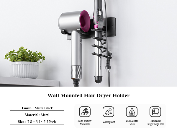 blow dryer holder