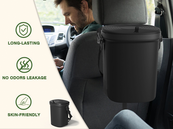 car trash can front seat