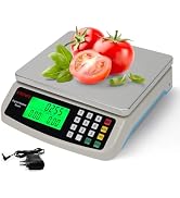 KNSWE Food Scale 40KG/88LB Large Digital Kitchen Scales Weight Grams and Ounces Stainless Steel w...