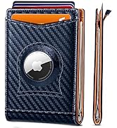 BULLIANT Men Wallet Airtag&Standard Use,Slim Front Pocket Wallet Money Clip for Gifg Men RFID Blo...