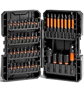 45-Piece Impact Screwdriver Bits Set with Nut Drivers, LATTOOK Impact Rated Magnetic S2 Steel Phi...