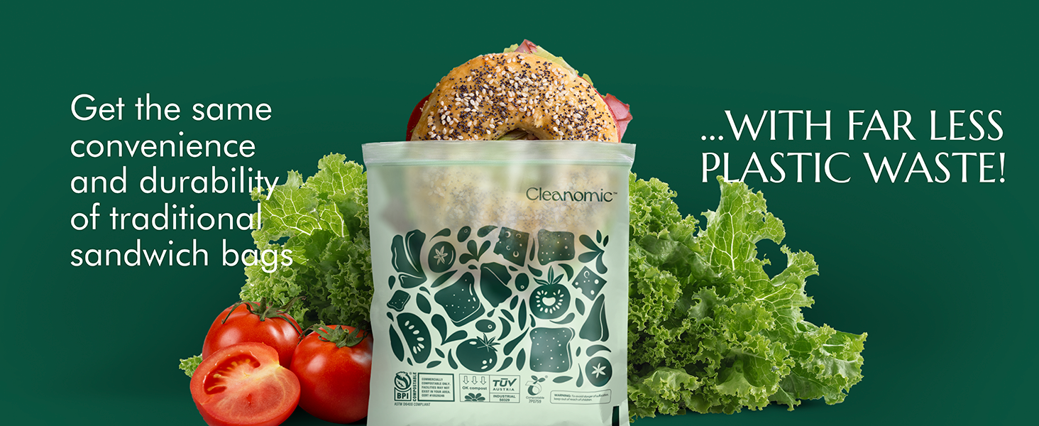 cleanomic zip sandwich bag