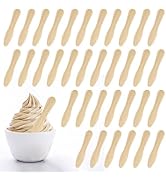 Wooden Spoons for Ice Cream Bulk Mini Tasting Spoons Wooden,Small Wooden Ice Cream Spoons Dessert...