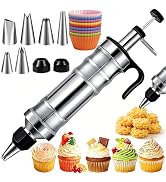 Suuker Dessert Decorating Syringe Set, Frosting Piping Kit Stainless Steels Cake Decorating Tools...