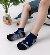 Eyean Kids Ankle Cotton Socks Cute Animal Pattern Soft Non Slip Boys Girls No Show Socks 6 Pairs