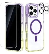 Vearstie Clear Case for iPhone 16 Pro Max, Gradient Anti-Yellow Shockproof | Replaceable lanyard ...
