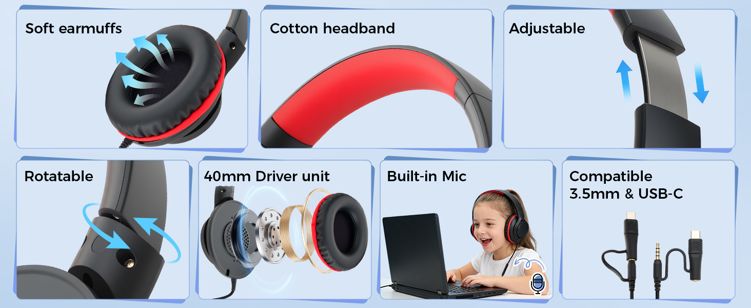 Headphones wired