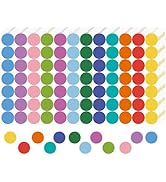 REGELETO 3360 PCS 0.75Inch 12Colors Round Colored Dot Stickers for Toddlers Teaching Papers, Colo...
