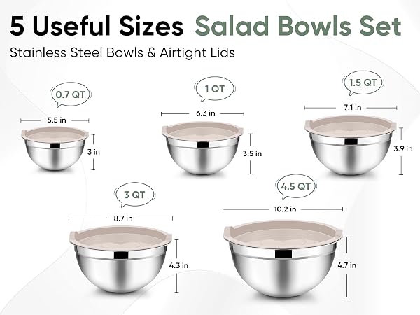 Khaki Mixing Bowls
