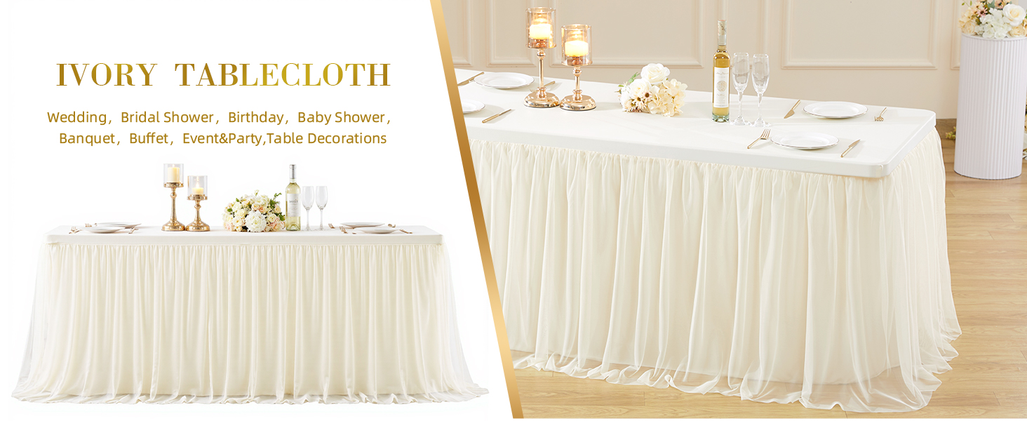 ivory table cloth