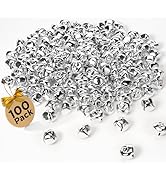 100PCS 1 Inch Jingle Bells Christmas Metal Bells Craft for Christmas Festival Party Wedding Decor...