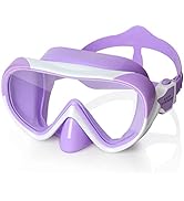 Kids Swim Mask 180° Snorkel Diving Mask, Anti-Fog Child Swim Goggles with Nose Cover No-Leak Swim...