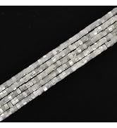 HAAMIIQII Natural White Mother of Pearl Shell Beads 2x4mm Heishi Disc Shape Semi Precious Stone L...