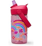 CamelBak Thrive Flip Straw Kids Water Bottle with Bite Valve, Tritan Renew, Rainbow Floral