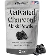Charcoal Face Mask – Natural Black Mask with Bentonite Clay – Deep Cleansing, Blackhead Remover, ...