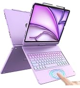 Keyboard Case for iPad Air 13 inch (M4/M3/M2, 2026/2025/2024), Multi-Touch Trackpad Backlit Keybo...