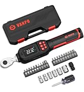 VANPO 1/4 Drive Digital Torque Wrench Set, 1.11-22.12 Ft.Lb, ±2% Accuracy | 1.5-30 Nm, Electronic...