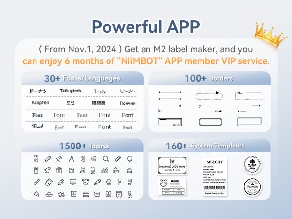 NIIMBOT M2 Thermal Transfer Labels for Small Businesses, Jewelry, Jar, Logo, Name, Date Labeling