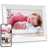 8” WiFi Digital Picture Frame, HD Touchscreen Electric Picture Frame Slideshow, 16GB, MicroSD/USB...