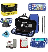 Switch Lite Accessories Bundle, Kit with Carrying Case,TPU Case Cover with Screen Protector,Charg...