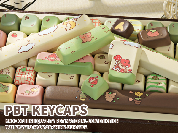 COOMICKEY Cute Keycaps, Thick PBT Keycap FOA Profile, 149 Keys Keyboard Keycaps, Dye-Sub Keycap Set