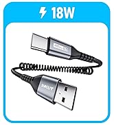 Coiled USB A to USB C Cable USB A to USB C Andriod Auto & Carplay Cable