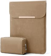 KALIDI 13.3-14 inch Laptop Sleeve Case Faux Suede Leather for 13.3 13.5 13.6 14 inches MacBook Ai...