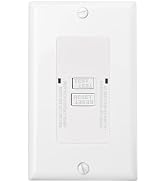 Baomain 20 Amp Blank Face GFCI with Wallplate, 20A 125V AC 60Hz, Self-Test Indoor Receptacle with...