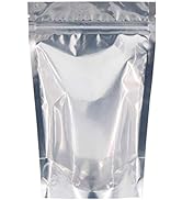 SumDirect Reusable Aluminium Foil Zip Lock Stand Up Food Pouches Bags with Notch for Food Storage...