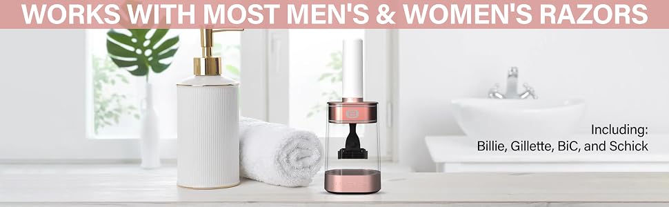 Works With Most Men's and Women's Razor Blades