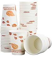 Decomposable 12 Oz Paper Coffee Cups, 100 Pack By Avant Grub. Medium Sized, PLA ...