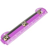 Performore 3 Hole Portable Paper Punch (Pink) with Built-in 10" Ruler, 5 Sheets Capacity, Letter-...