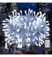 MGYIF 100FT 300 LED Christmas Lights Plug in,Cool White Waterproof Fairy Lights with Timer/8 Mode...