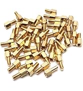 Xiaoyztan 50 Pcs M3x5+6mm Male-Female Brass Hex Standoff Spacer Screw Nut for Motherboard DIY