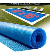 VEVOR Solar Pool Cover, 36 x 16 ft Rectangle Pool Bubble Cover, 12 Mil Pools Solar Blanket with B...