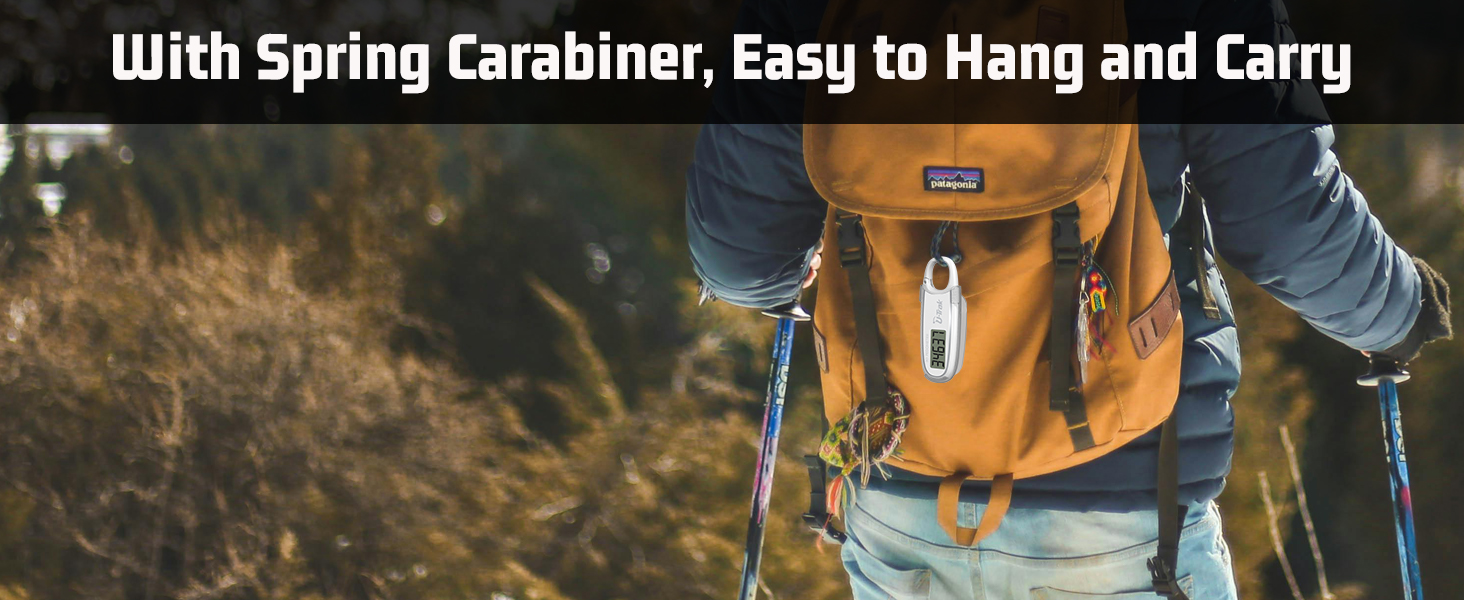 U-Trak 3D Pedometer for Walking with spring carabiner