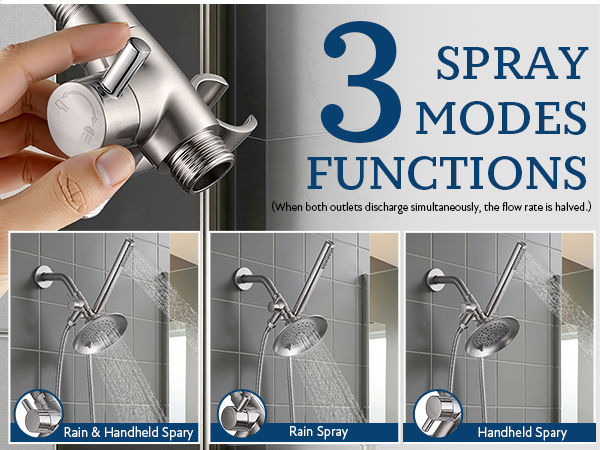 3 SPRAY MODES DIVERTER