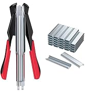 Proster Hog Ring Pliers Kit with 2500pcs Rings Auto-Feed 50pcs Magazine | 2500Galvanized Rings(8-...