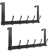 ZGELIN 2 Pack Over The Door Hook,Door Hanger for Hanging,Over Door Hanger Holder for Coat Robe Ha...