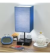 Navy Blue Bedside Lamp